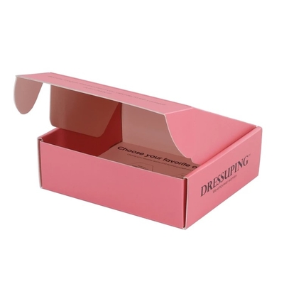 لمعان مات بالورنيش الوردي Mailer Shipping Box Cosmetics Packaging Boxes OEM Logo