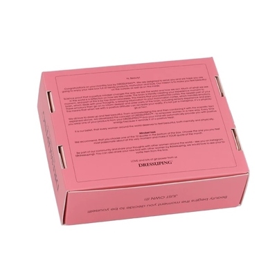 لمعان مات بالورنيش الوردي Mailer Shipping Box Cosmetics Packaging Boxes OEM Logo