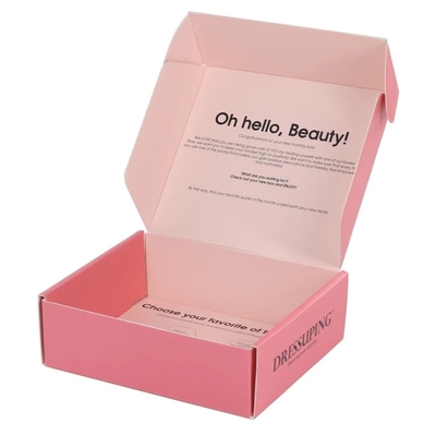 لمعان مات بالورنيش الوردي Mailer Shipping Box Cosmetics Packaging Boxes OEM Logo