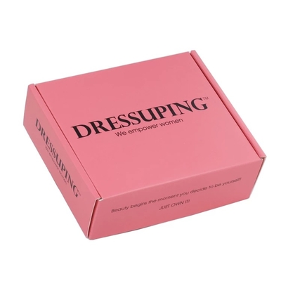 لمعان مات بالورنيش الوردي Mailer Shipping Box Cosmetics Packaging Boxes OEM Logo