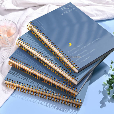 A4 A5 A6 B5 دفتر ملاحظات بغطاء فارغ للموضوع 128gsm 140gsm دفتر دوامة سميك
