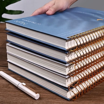 A4 A5 A6 B5 دفتر ملاحظات بغطاء فارغ للموضوع 128gsm 140gsm دفتر دوامة سميك