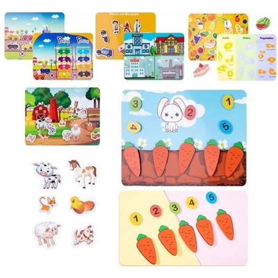 كتاب الأطفال اللصق من مادة Sedex Matte Art Paper Montessori Quiet Book