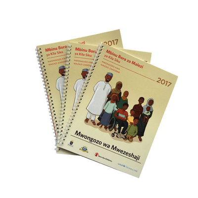 كتاب تعليمي لولبي ملزم 100gsm 120gsm 140gsm غلاف غلاف عادي