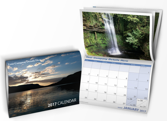 CMYK Color Craft Paper Wall Calendar A3 A4 A5 A6 التقويم المكتبي الأفقي